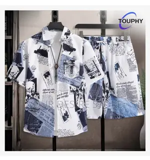 Touphy Men's Short Sleeve Tracksuit T Shirt Shorts
