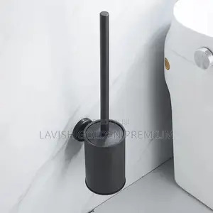 Steel Hanging Toilet Brush Black