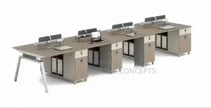 8 Seaters Workstation Table With Drawers and Lock