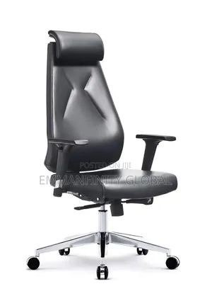 Executive Leather Office Swivel Chair With Adjustable Hand