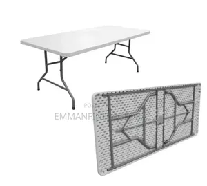 Plastic Foldable Table With Metal Leg