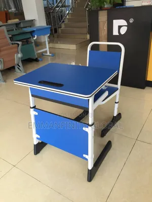 School Desk and Chair Metal Flame