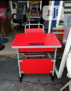School Desk and Chair Metal Flame