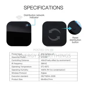 Battery Powered Zigbee Universal Ir Remote