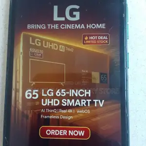 65 Inches Smart Tv With in-Built Bluetooth Wifi and Facebook