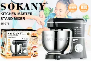 Sokany 1100w (8.0l) Copper Coil Stand Cake Mixer With Rotating Bowl