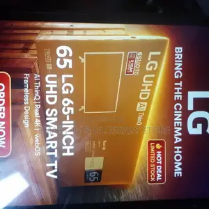 Lg 65 Inches Smart Tv With Building Showcasing Apps