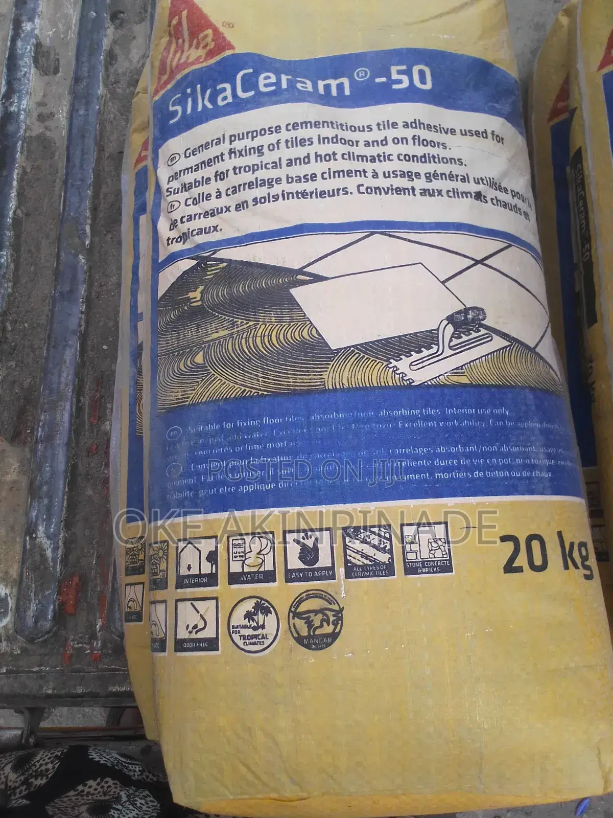 Sikaceram 50 General Purpose Cementitious Tile Adhesive 20kg