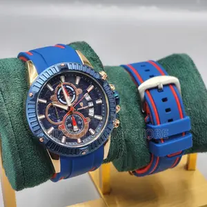 Poedagar Quality Men Water Resistance Rubber Strap Wristwatch