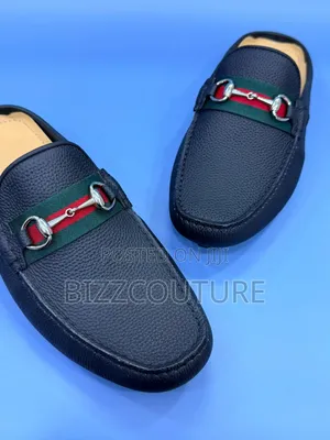 Original Gucci Leather Horsebit Driver Halfshoes Available in Store