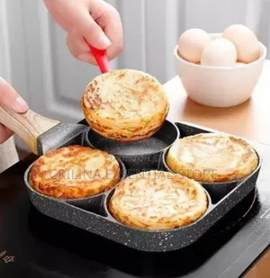 4 Holes Non-Stick Omelette Masa- Cake, Bacon and Burger Pan
