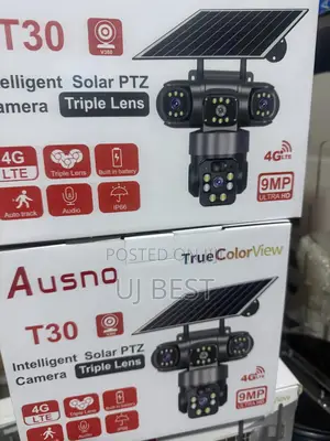 3 Lens 4g Solar CCTV – Wireless PTZ Camera With Big Lense