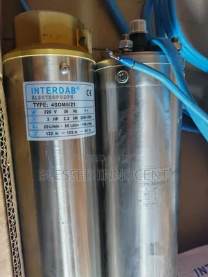 3hp Interdab Submersible Water Pump – Single Phase, 100% Copper