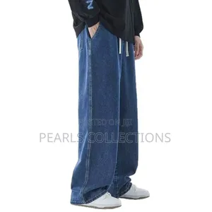 Blue and Black Denim Trouser