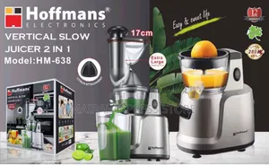 Hoffmans 2-in-1 Vertical Slow Juicer - 280w. Citrus Fruit (2st7)
