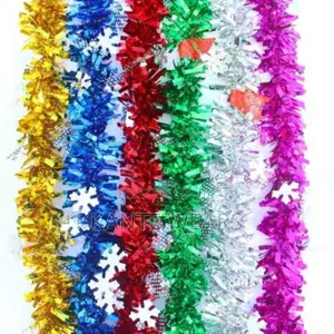 Shiny Tinsel For Christmas Tree Decoration - 6 Pieces X 6.6ft