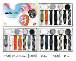 Ai-92 Smart Watch Ultra 3, Watch 11,12, 5rd Gen Airpod Amoled Display