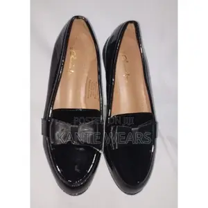Olivia Leathered Satin Bow Taped Shoe for Ladies