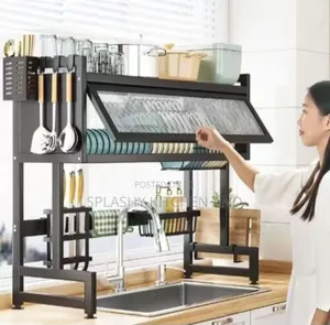 Over the Sink Plate Rack With Cover