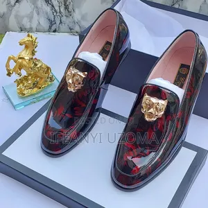Versace Wine Color Luxury Shoe