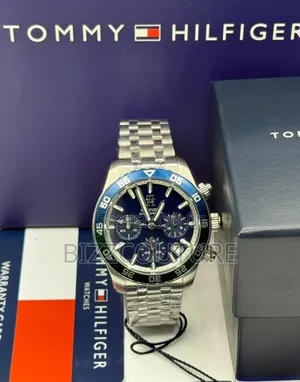 Original Tommy Hilfiger Silver Stainless Steel Calendar Quartz Watch