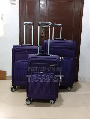 3 Set Swiss Polo Quality Travel Luggage (Purple)