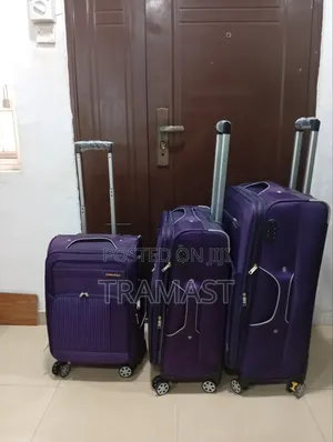 3 Set Swiss Polo Quality Travel Luggage (Purple)