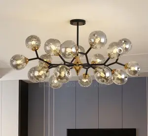 Modern Nordic Chandelier Light by 12 Bulbs for Living Room, Hotel Lobb