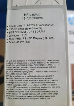 New Laptop HP 15 8GB Intel Core I5 SSD 256GB