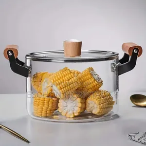 Heat Resistant Clear Glass Cooking Pot 3.5l