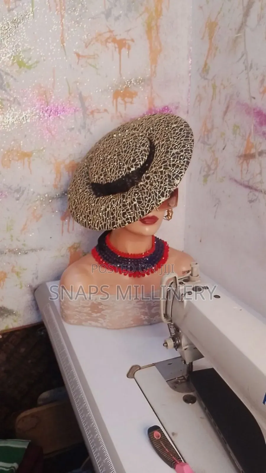 Black Freeform Facinator. Unique