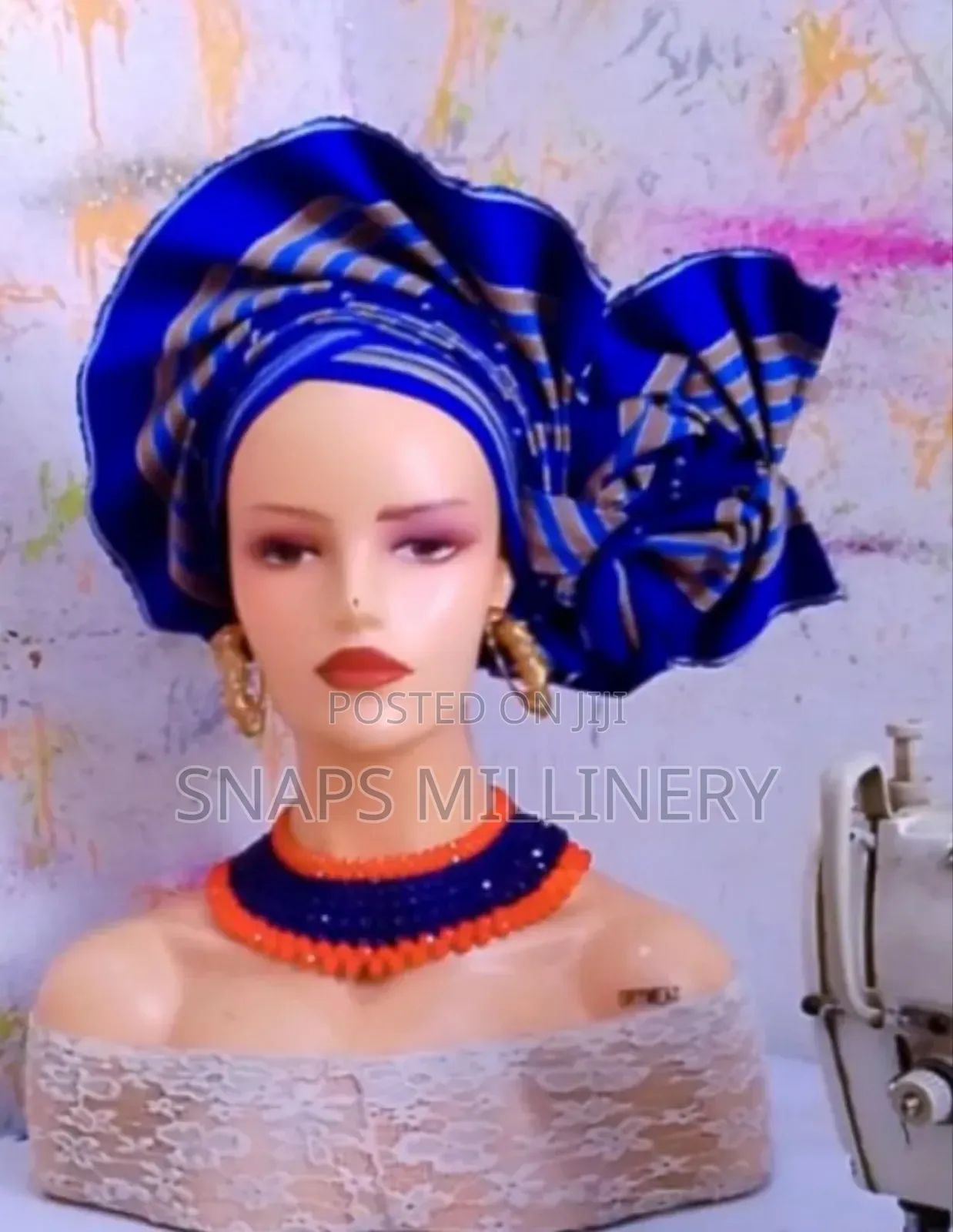 Black Freeform Facinator. Unique
