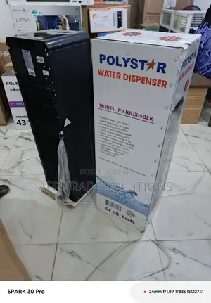 Polystar Pv-R6jx-5blk Hot Cold Standing Dispenser – Black Design