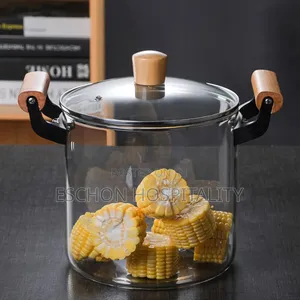 Heat Resistant Clear Glass Cooking Pot 4.5l