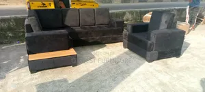 Black Lshaped Sofa Sets With Side Board