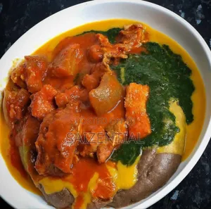 Amala Gbegiri and Ewedu