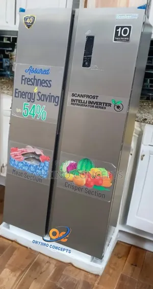 Scanfrost Side by Side Refrigerator Finished
430l