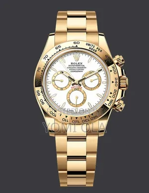Rolex Day-Tona White Dial Gold Chain Watch