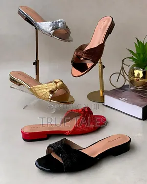 Women's Simple And Classy Knotted Top Flat Slippers.  Sizes 38-44
