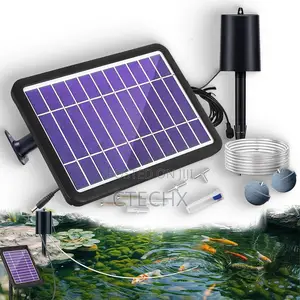 Solar Pond Aerator, Solar Oxygen Air Fountain Pump With Air Stones