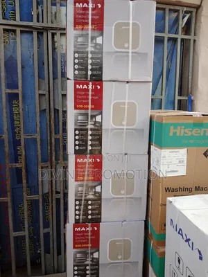 30 Liters, Maxi Water Heater, White Color, 1 Year Warranty.