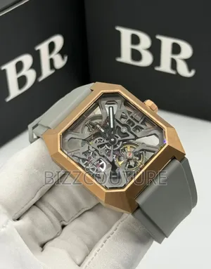 Original Bell Ross Gray Rubber Strap Mechanical Watch in Store