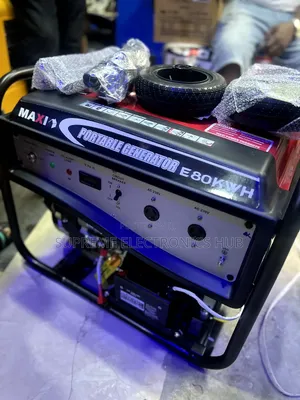 Brand New E80 10kva Maxi Petrol Generator Key Start, Battery Tires