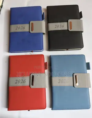 High-end 2026 A5 Leather Hardcover Business Notebook (100 Pages)