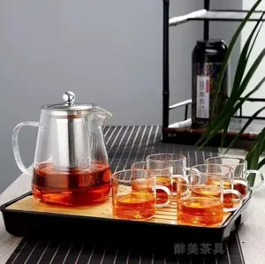 950ml Heat Resistant Glass Tea Pot With 4cups (T361)
