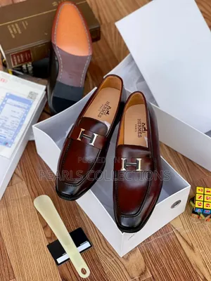 Italian Hermes Brown Leather Shoes