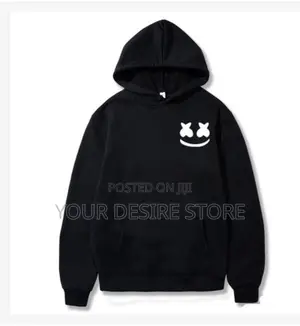 Jones Wears Marshmello Printed Hoodie Black