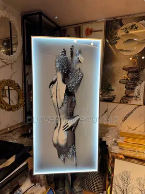 Luxury Crystal Wall Acrylic Painting/Stoned Art Frame With Led