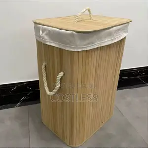 Bamboo Hamper Collapsible Clothes Storage Bin for Dirty Clothes