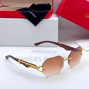 Cartier Sunglasses - Brown Gold, Octagonal, Authentic!